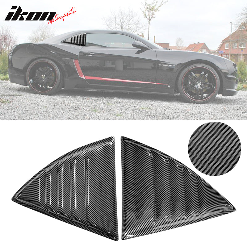 2010-2015 Chevy Camaro XE V2 Style Side Window Louver Shade Cover PP