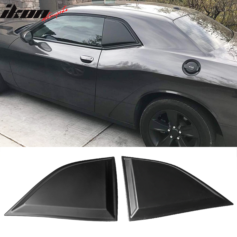 2008-2023 Dodge Challenger Unpainted Rear Window Louver Side Vent ABS