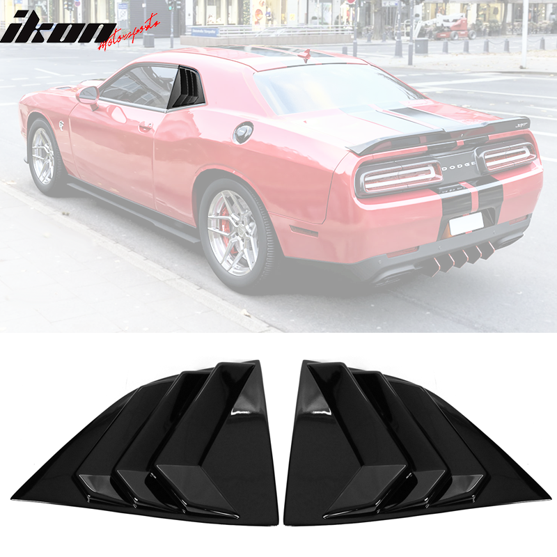 2008-2023 Dodge Challenger XE V3 Style Side Window Louver Scoop PP