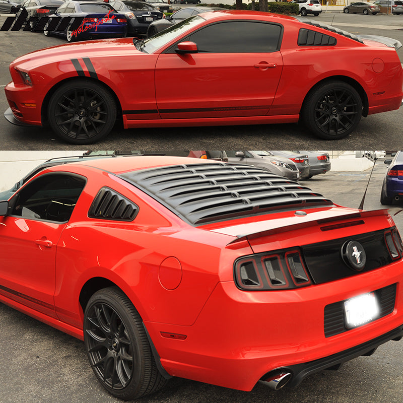 2010-2014 Ford Mustang Side Window Louvers Sun Shade Cover Windshield