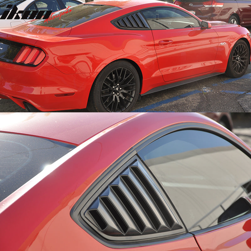 2015-2023 Ford Mustang Side Window Louvers Sun Shade Cover Windshield