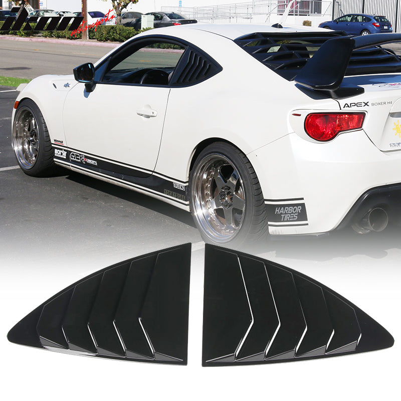2013-2020 Subaru BRZ IKON Style Rear Window Louver Guard ABS