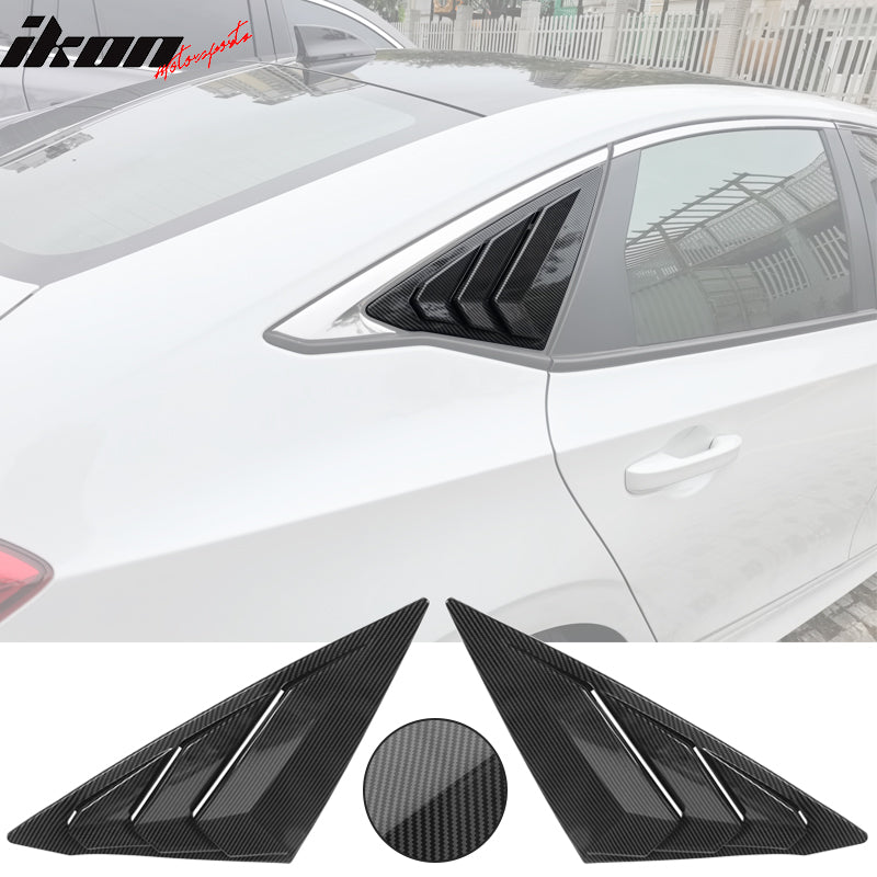 2022-2023 Honda Civic 11th Gen 4DR Sedan Side Window Louver Vent ABS