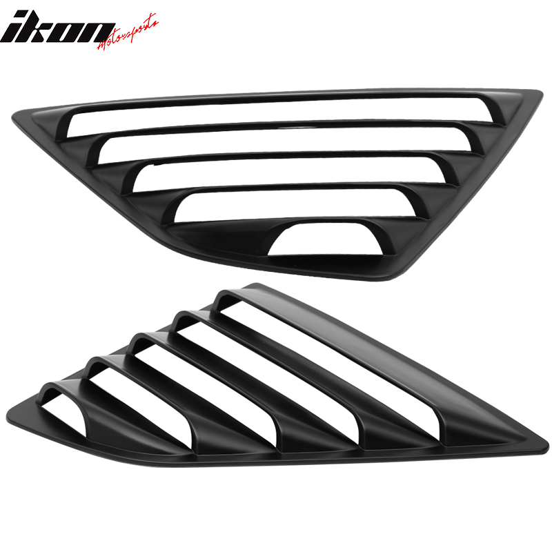 2018-2024 Toyota Camry Unpainted Black Side Window Louvers