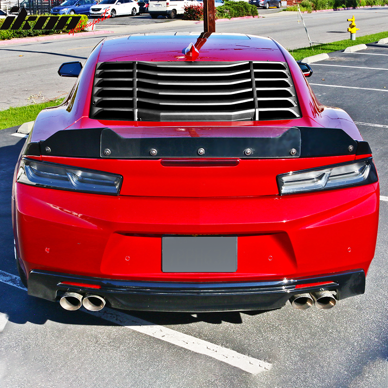 2016-2024 Chevy Camaro IKON Rear Window Louvers Cover Sun Shade ABS