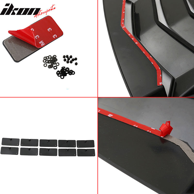 2016-2019 Chevy Cruze Unpainted Rear Window Louvers ABS