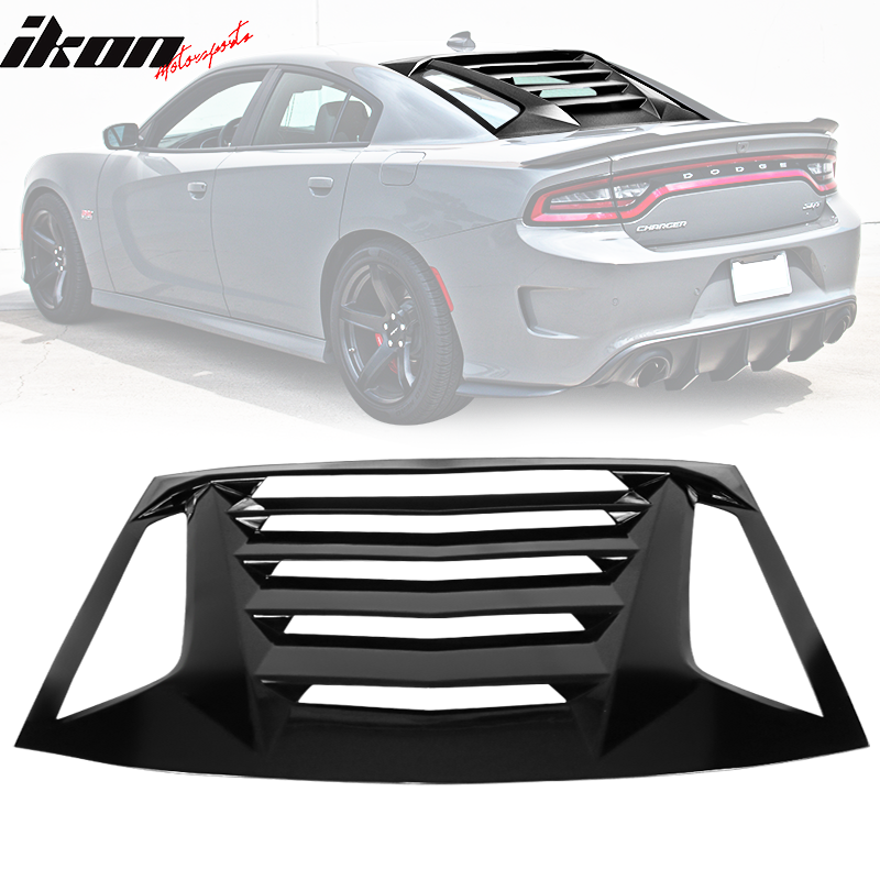 2011-2023 Dodge Charger IKON V2 Style Window Louver ABS