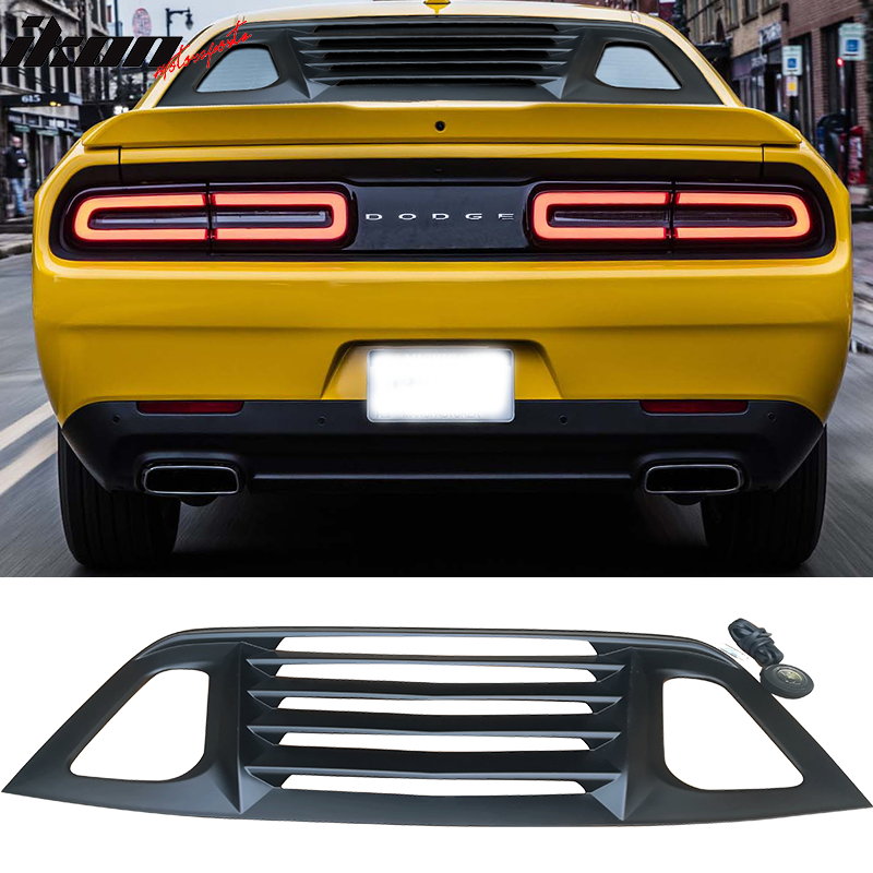 2008-2023 Dodge Challenger Unpainted Rear Side Window Louver Air Vent