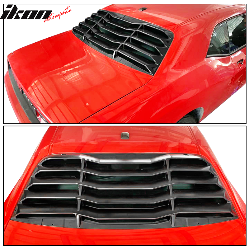 2008-2023 Dodge Challenger V2 Style Rear Window Louver PP
