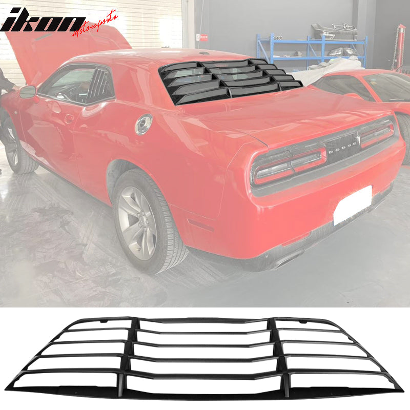 2008-2023 Dodge Challenger V2 Style Rear Window Louver PP
