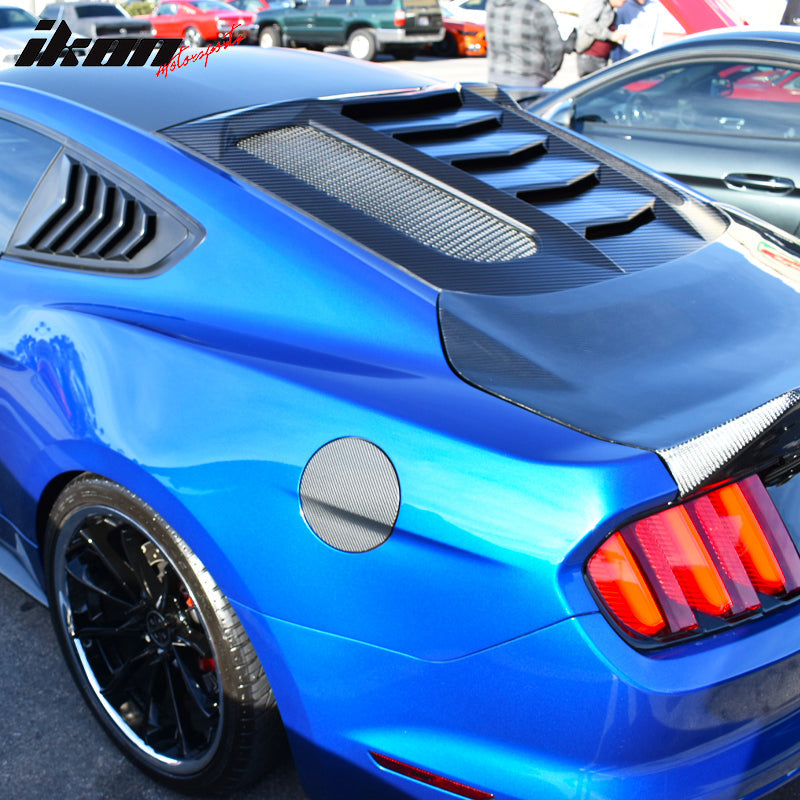 2015-2024 Ford Mustang IKON V2 Style Rear Window Louver  ABS