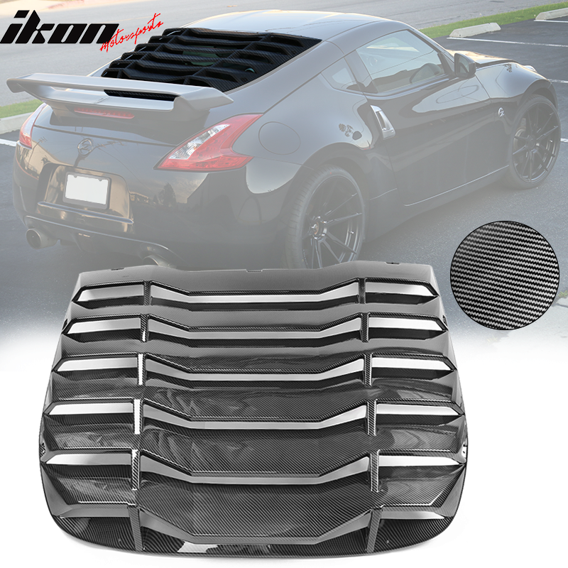 2009-2020 Nissan 370Z Coupe IKON Style Rear Window Scoop Louver Cover