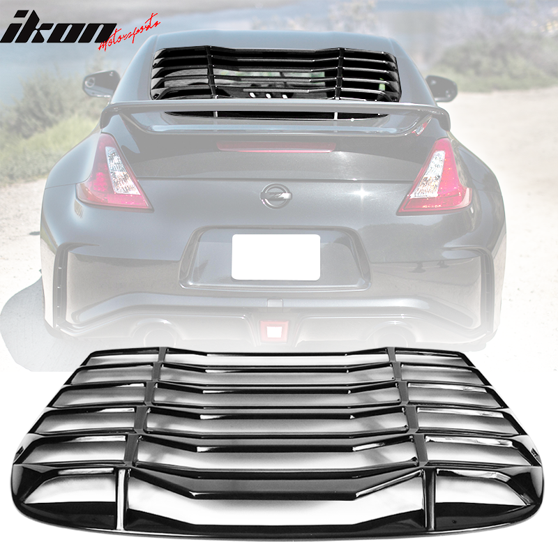 2009-2020 Nissan 370Z Coupe IKON Style Rear Window Scoop Louver Cover