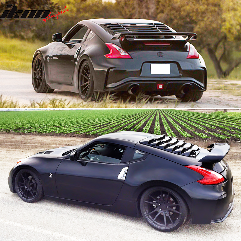 2009-2020 Nissan 370Z Coupe IKON Style Rear Window Scoop Louver Cover