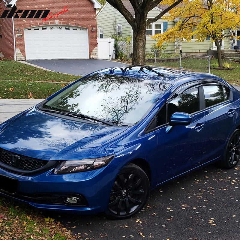2012-2015 Honda Civic 4Door Sedan Acrylic 4PC Tape On Window Visors