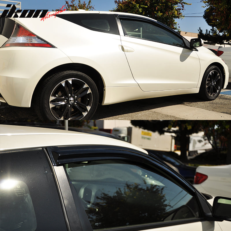 2011-2016 Honda CR-Z Acrylic 4PC Window Visors Tape On Rain Guard