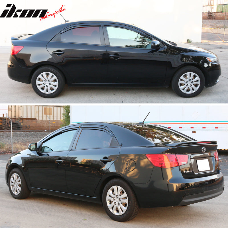 2009-2013 Kia Forte Sedan Mugen Style Tape on Window Visors Acrylic