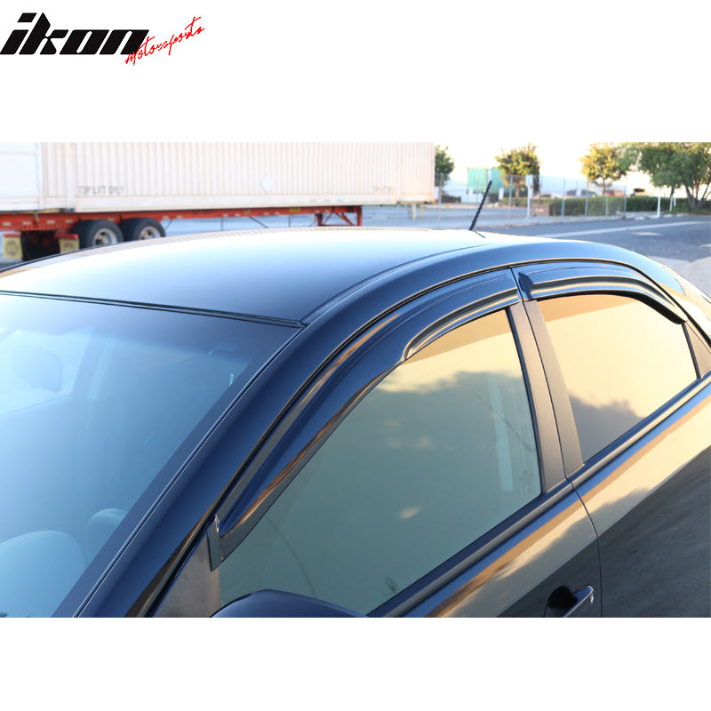 2009-2013 Kia Forte Sedan Mugen Style Tape on Window Visors Acrylic
