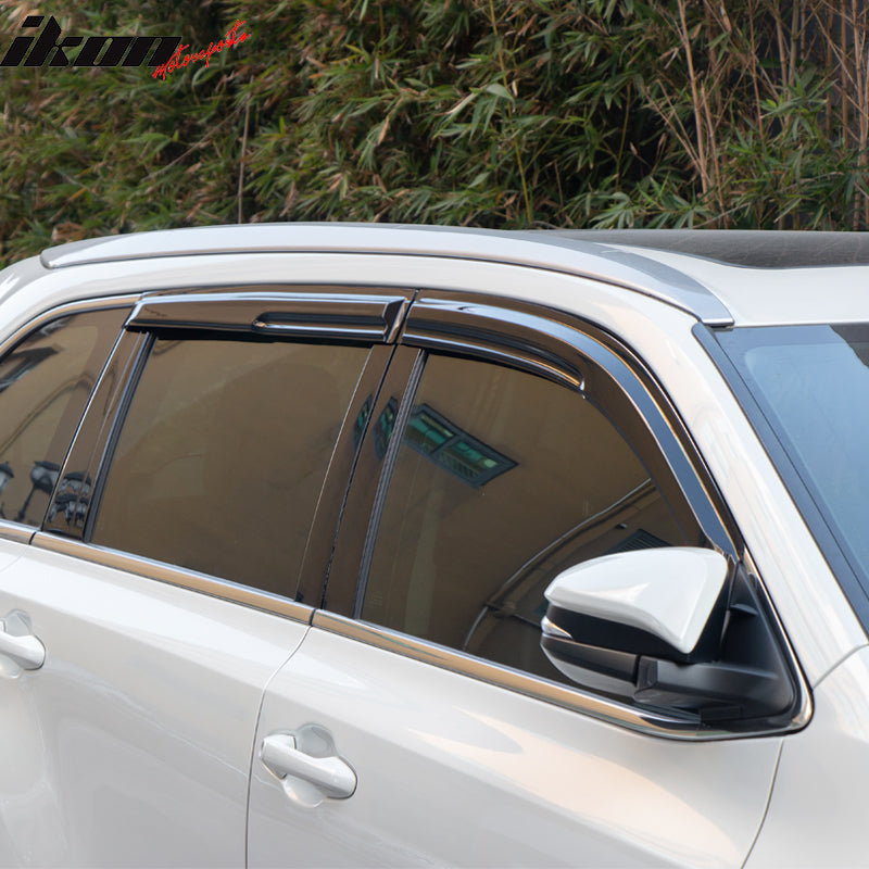 2014-2019 Toyota Highlander Acrylic 4PC Window Visors Tape On Guard