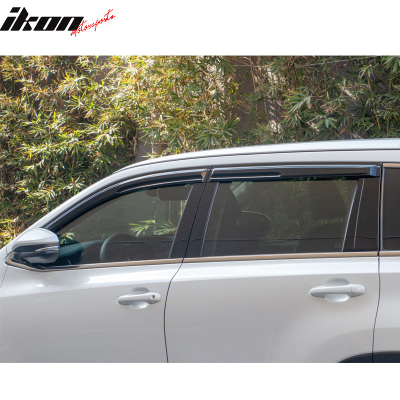2014-2019 Toyota Highlander Acrylic 4PC Window Visors Tape On Guard