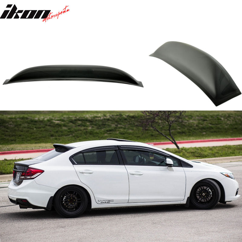 2012-2015Â Honda Civic 4Dr Black Rear Roof Window Spoiler Visor Acrylic