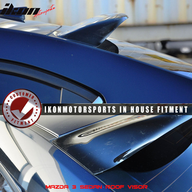 2014-2016 Mazda 3 4Dr Smoke Rear Window Roof Spoiler Wing Acrylic