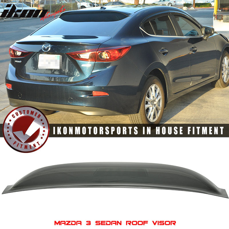 2014-2016Â Mazda 3 4Dr Smoke Rear Window Roof Spoiler Wing Acrylic