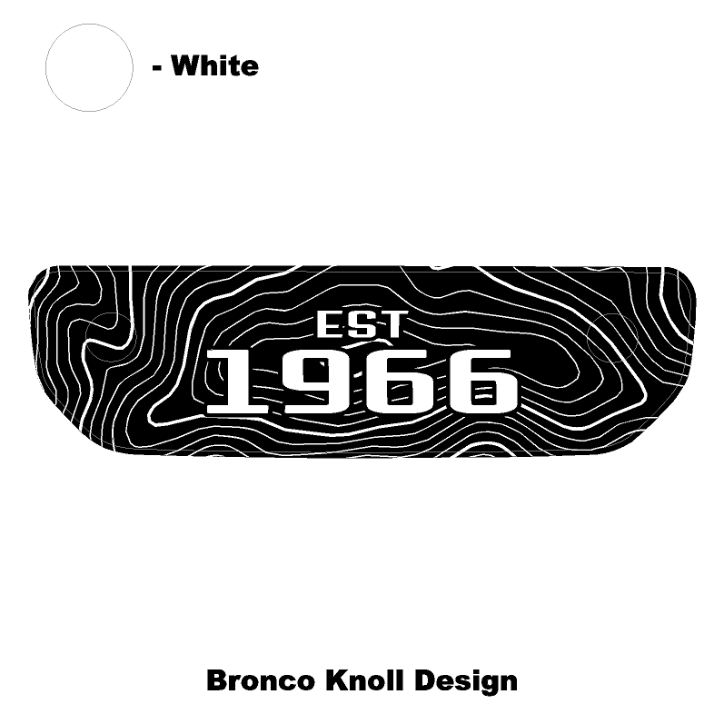 1966 Topographic Shifter Plate (Printed Series + Acrylic) - 2021+ Bronco