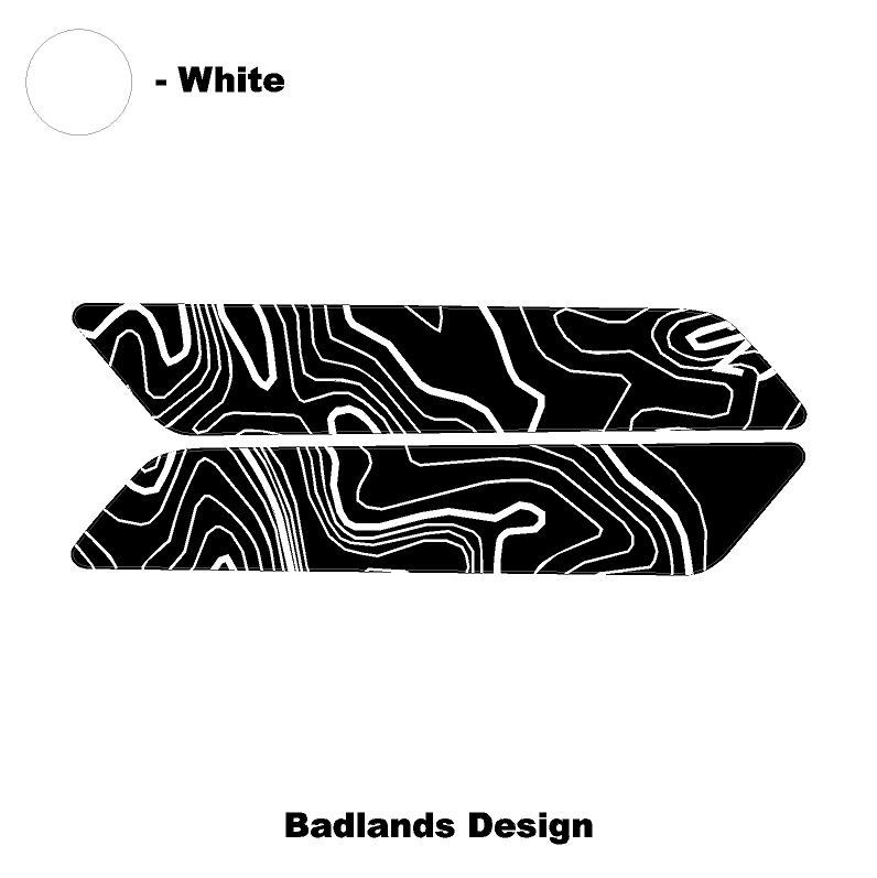 Topo Interior Rear Door Grab Handle Overlay Kit (Printed Series) - 2021+ Bronco 4 Door