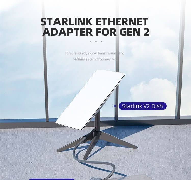 Wired Connection to RJ45 for Starlink Gen 2 Ethernet Adapter