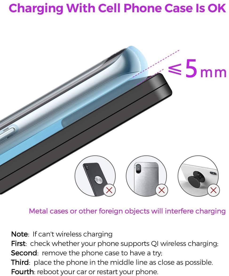 Center Console Wireless Charger for Tesla Model 3