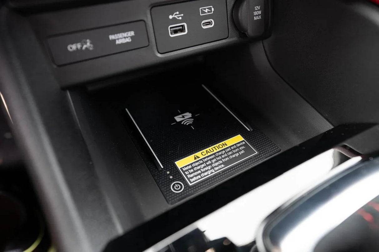 Wireless Charger Warning Label Overlay - 2023+ Integra