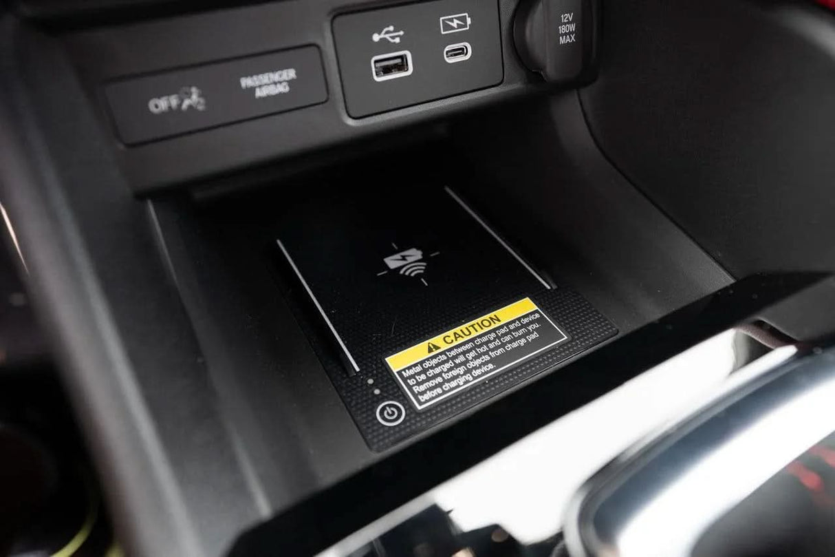 Wireless Charger Warning Label Overlay - 2023+ Integra