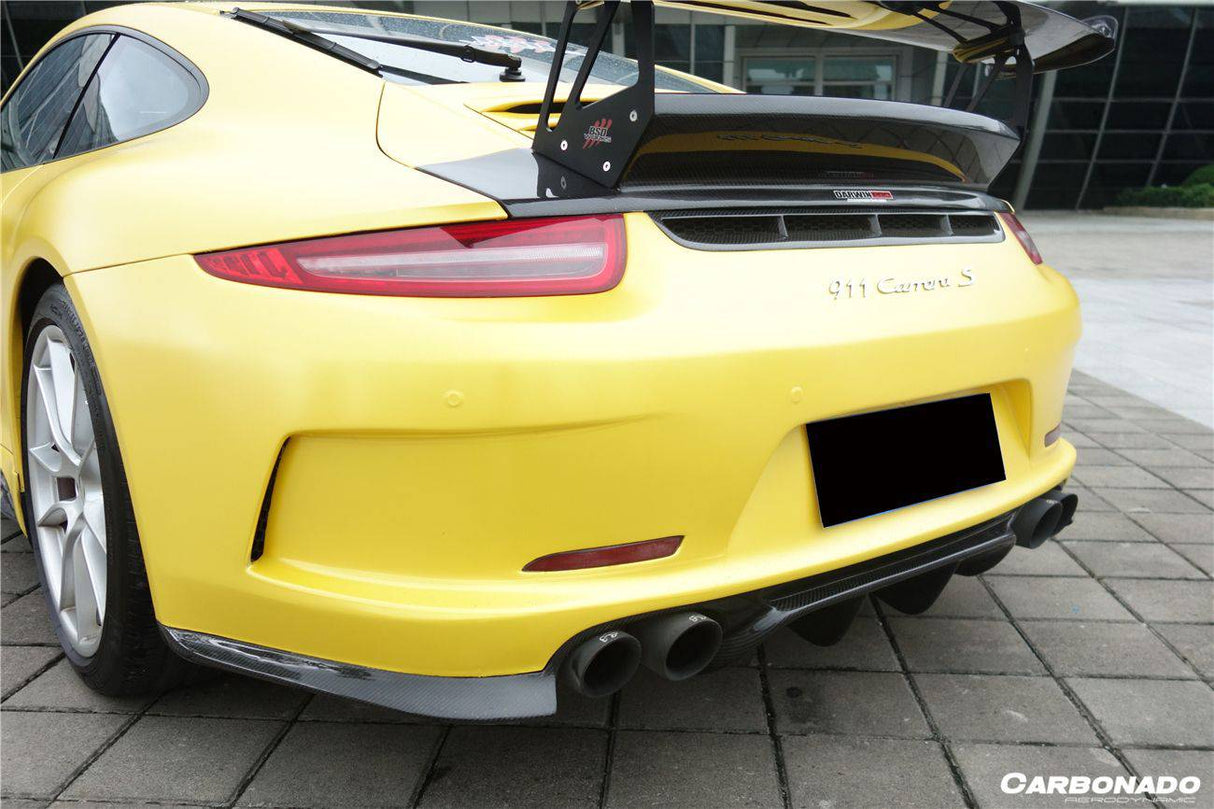 2012-2015 Porsche 911 991.1 Carrera S 2C GT3V Style Rear Bumper With Diffuser (For Quad-Exhaust)