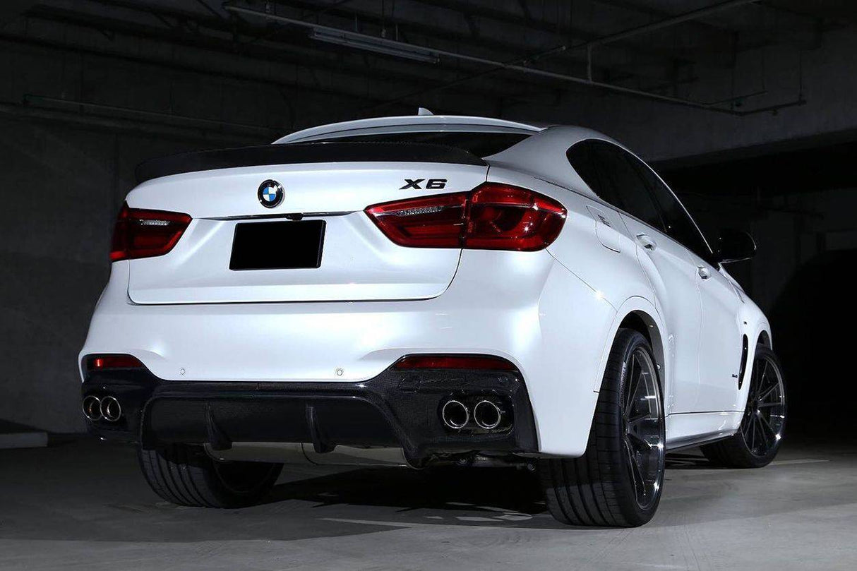 2014-2019 BMW X6 F16 M-TECH 3D Style Carbon Fiber Rear Lip