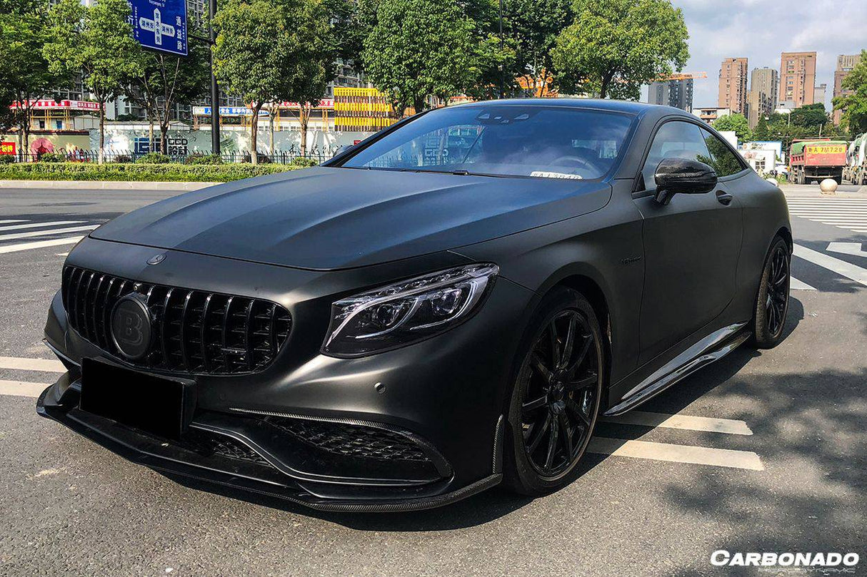 2014-2017 Mercedes Benz C217 S63 S65 AMG Coupe OE Style Carbon Fiber Front Bumper Outer Trim