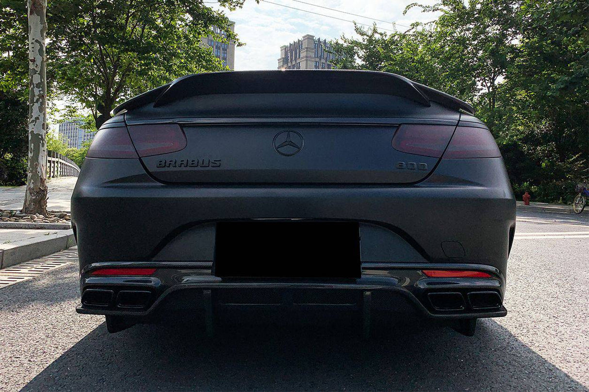 2014-2021 Mercedes Benz C217 S class S63 S65 AMG Coupe OE Style Carbon Fiber Rear Lip