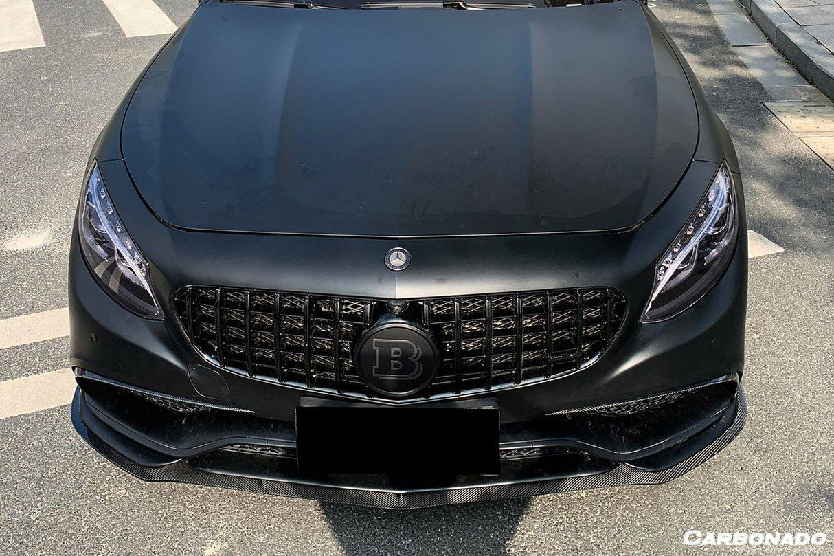 2014-2017 Mercedes Benz C217 S63 S65 AMG Coupe OE Style Carbon Fiber Front Bumper Outer Trim