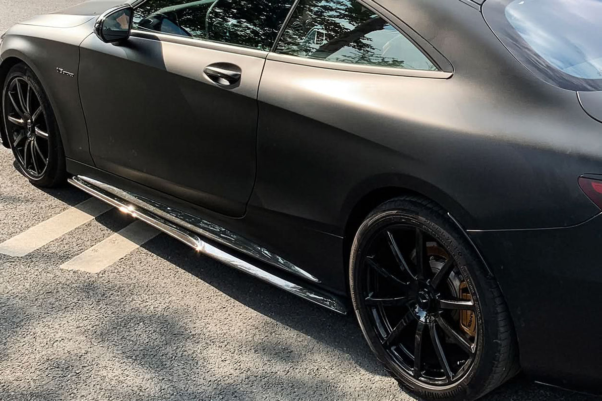 2014-2021 Mercedes Benz C217 S63 S65 AMG Coupe BKSS Style Carbon Fiber Side Skirts