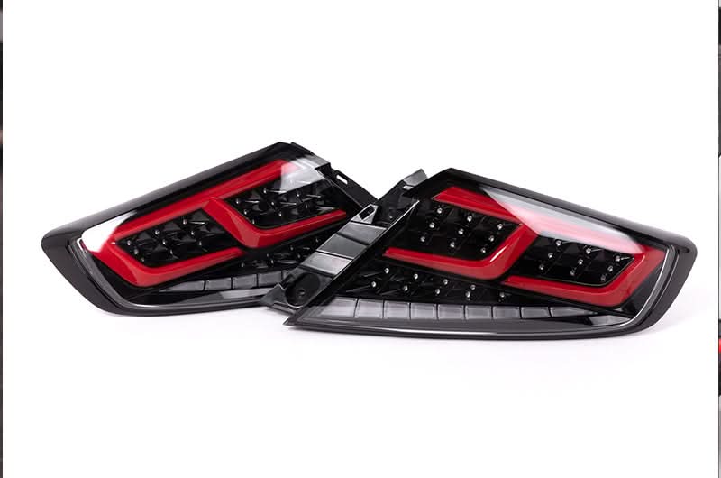OLM Spec-AR LED Taillights (Clear Lens/Black Base/Red Bar) - 2022+ WRX