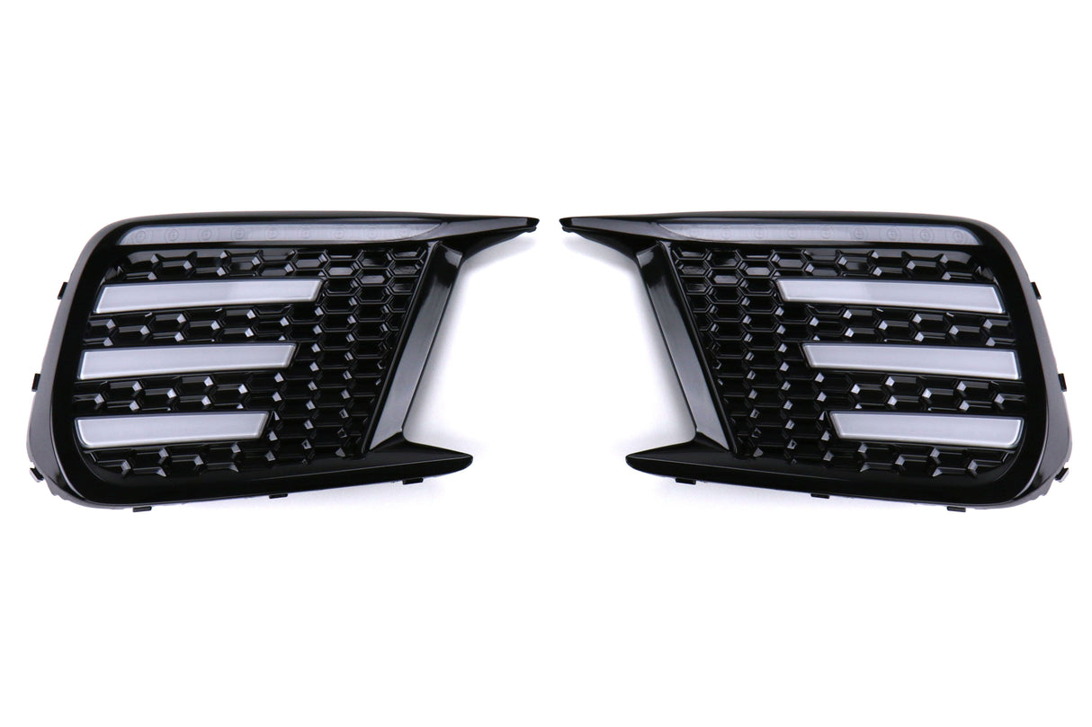 OLM Clear Tri-Bar Fog Light Bezel - 2018-2021 Subaru STI / 2018 WRX