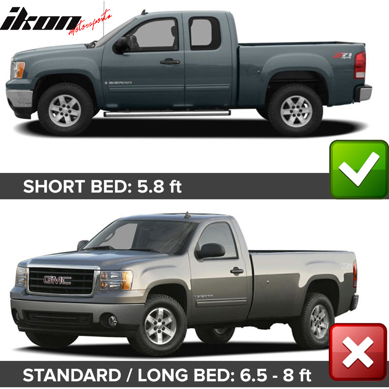 2007-2013 GMC Sierra 1500 Short Bed 69.3" 4PCS Fender Flares Bodykit