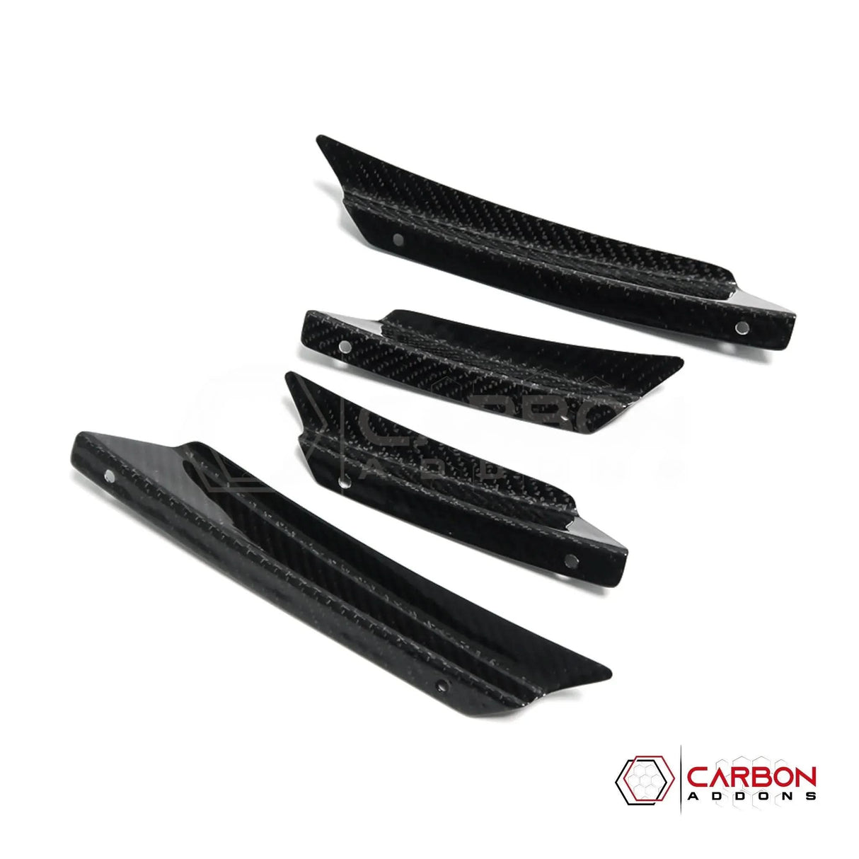 C8 Corvette Carbon Fiber Front Bumper Canards (4-Piece Set) | Aero Upgrade (2020–2026)