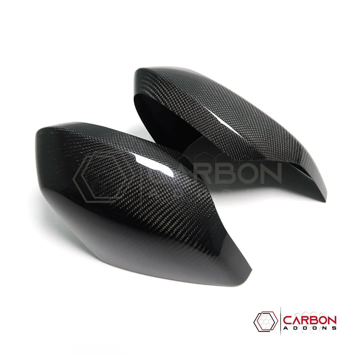 C8 Corvette Real Carbon Fiber Mirror Cap Replacements | Direct Replacement (2020–2026)