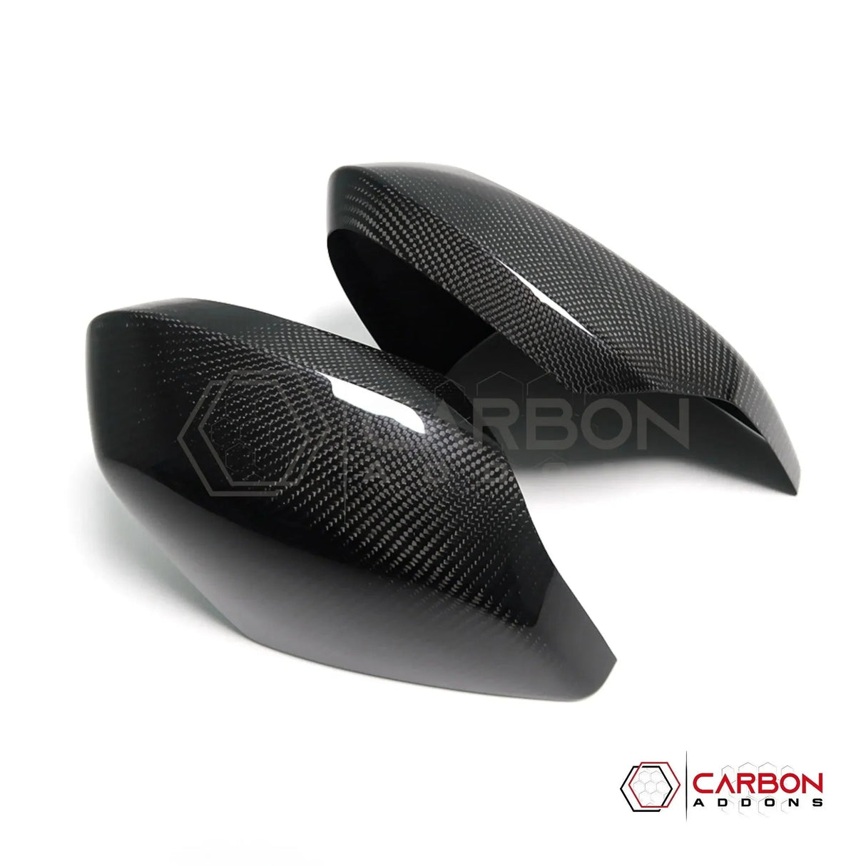 C8 Corvette Real Carbon Fiber Mirror Cap Replacements | Direct Replacement (2020β2026)