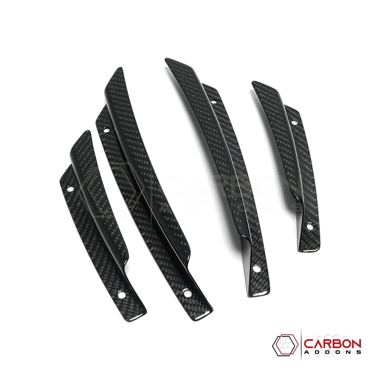 C8 Corvette Carbon Fiber Front Bumper Canards (4-Piece Set) | Aero Upgrade (2020–2026)