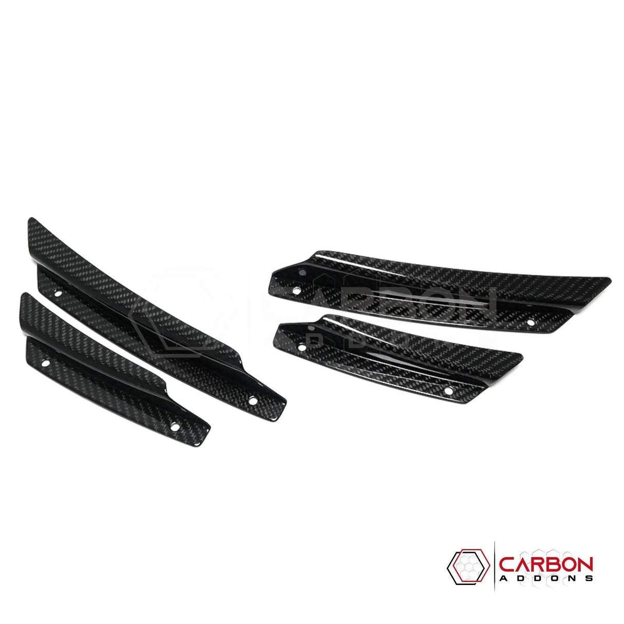 C8 Corvette Carbon Fiber Front Bumper Canards (4-Piece Set) | Aero Upgrade (2020–2026)