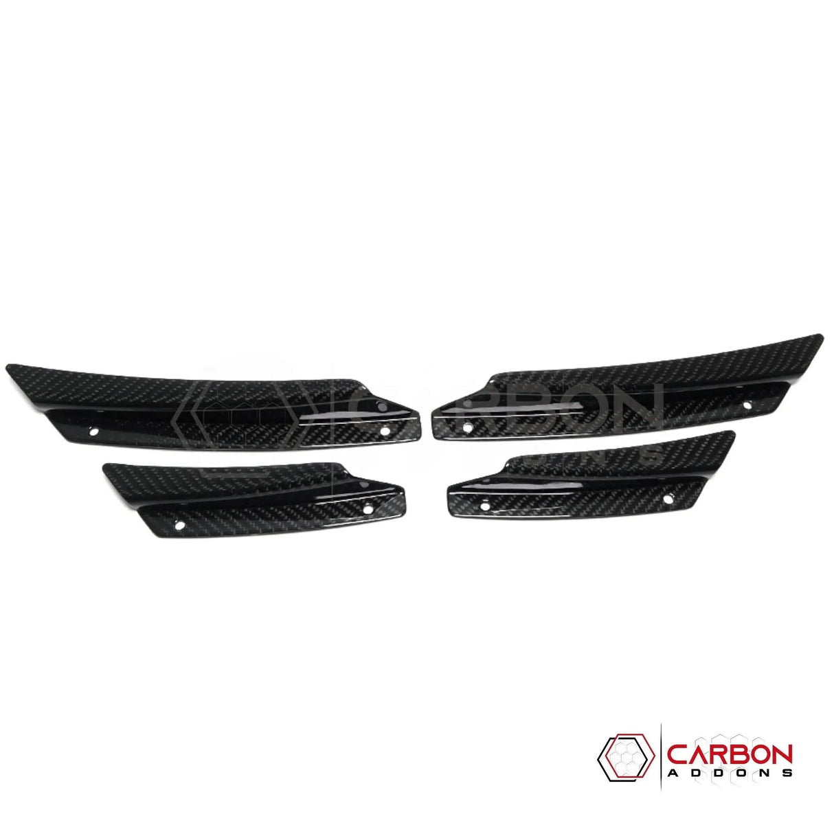 C8 Corvette Carbon Fiber Front Bumper Canards (4-Piece Set) | Aero Upgrade (2020–2026)