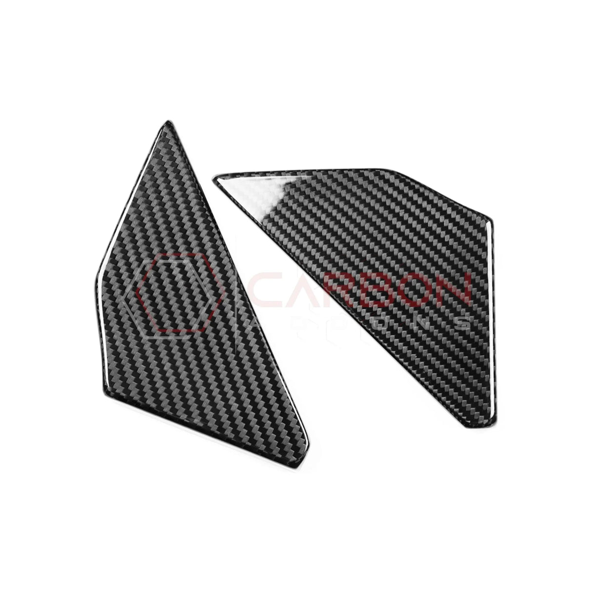 2021–2025 Ford Bronco Rear Door Window Triangle Trim Carbon Fiber Covers