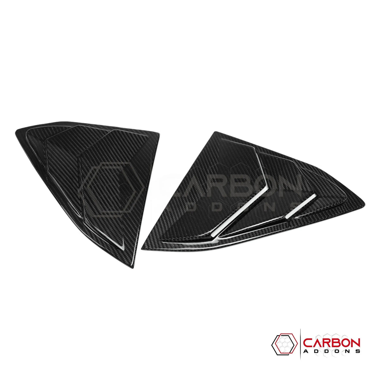 C8 Corvette Coupe Carbon Fiber C Pillar Quarter Window Louvers